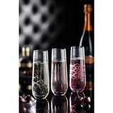 Utopia Raffles Diamond Champagne Glasses 300ml (Pack of 6) - CZ060 Champagne Glasses Utopia   