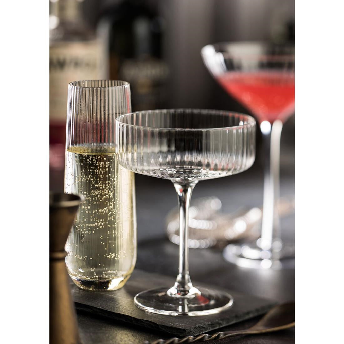 Utopia Hayworth Champagne Glasses 300ml (Pack of 6) - CZ067 Champagne Glasses Utopia   