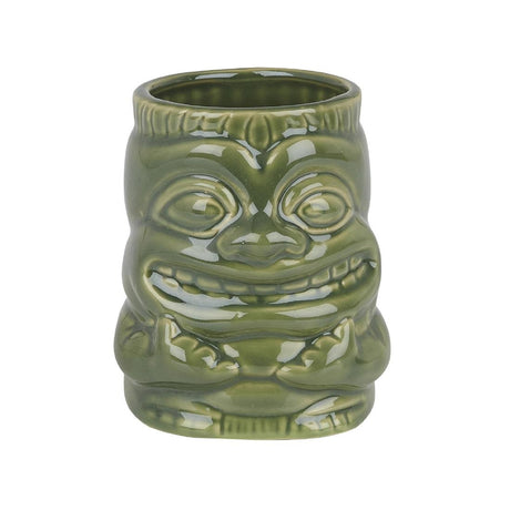 Beaumont Ceramic Tiki Mug With Handle Sea Green 425ml - CZ411 Cocktail Glasses Beaumont   