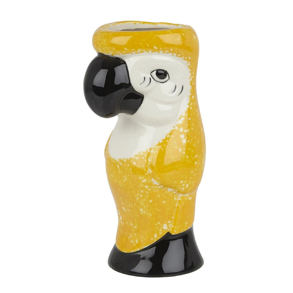 Beaumont Ceramic Parrot Tiki Mug Yellow 750ml - CZ412 Cocktail Glasses Beaumont   