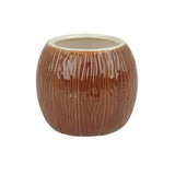 Beaumont Ceramic Coconut Tiki Mug Medium Brown 500ml - CZ416 Cocktail Glasses Beaumont   