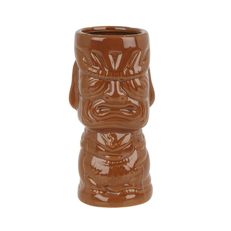 Beaumont Ceramic Molokai Tiki Mug Brown 360ml - CZ417 Cocktail Glasses Beaumont   