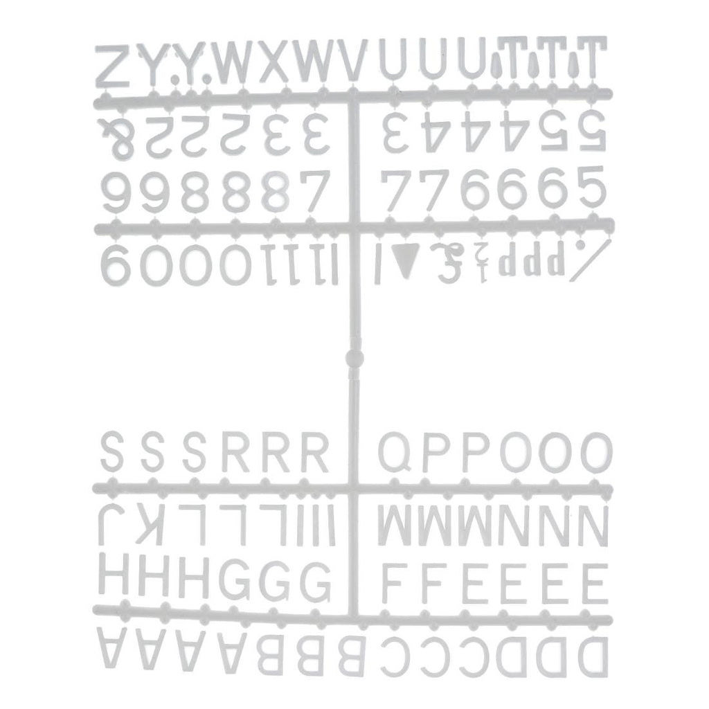 Beaumont 12mm Letter Set (660 characters) White - CZ609  Beaumont   