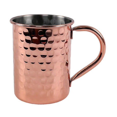 Beaumont Copper-Plated Hammered Mug 400ml - CZ664 Cocktail Glasses Beaumont   