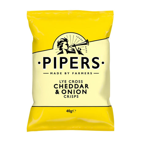 Pipers Lye Cross Cheddar & Onion 40g (Pack of 24) - CZ701  Pipers   