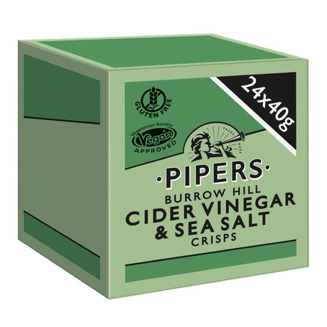 Pipers Burrow Hill Cider Vinegar & Sea Salt 40g (Pack of 24) - CZ702  Pipers   