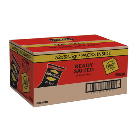 Walkers Ready Salted Flavour Crisps 32.5g (Pack of 32) - CZ704  Walkers   