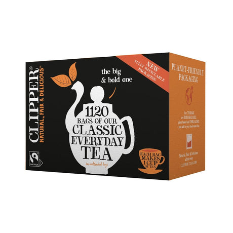 Clipper Fairtrade Everyday One Cup 1120 Tea Bags - CZ727  Clipper   