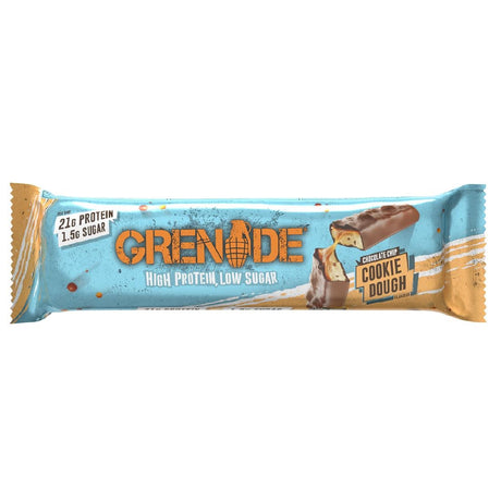 Grenade Protein Bar Choc Chip Cookie Dough 60g (Pack of 12) - CZ776  Grenade   