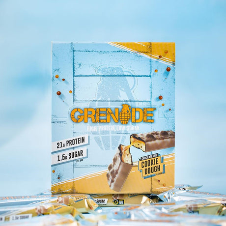 Grenade Protein Bar Choc Chip Cookie Dough 60g (Pack of 12) - CZ776  Grenade   