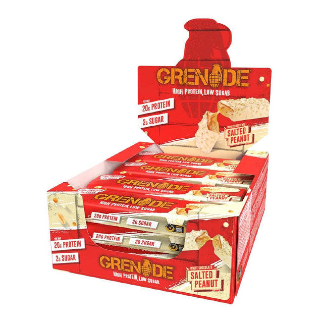 Grenade Protein Bar White Chocolate Salted Peanut 60g (Pack of 12) - CZ778  Grenade   