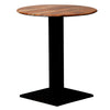 Turin Metal Base 600mm Round Dining Table w/Laminate Top in Planked Oak - CZ820 Steel Tables Everyday   