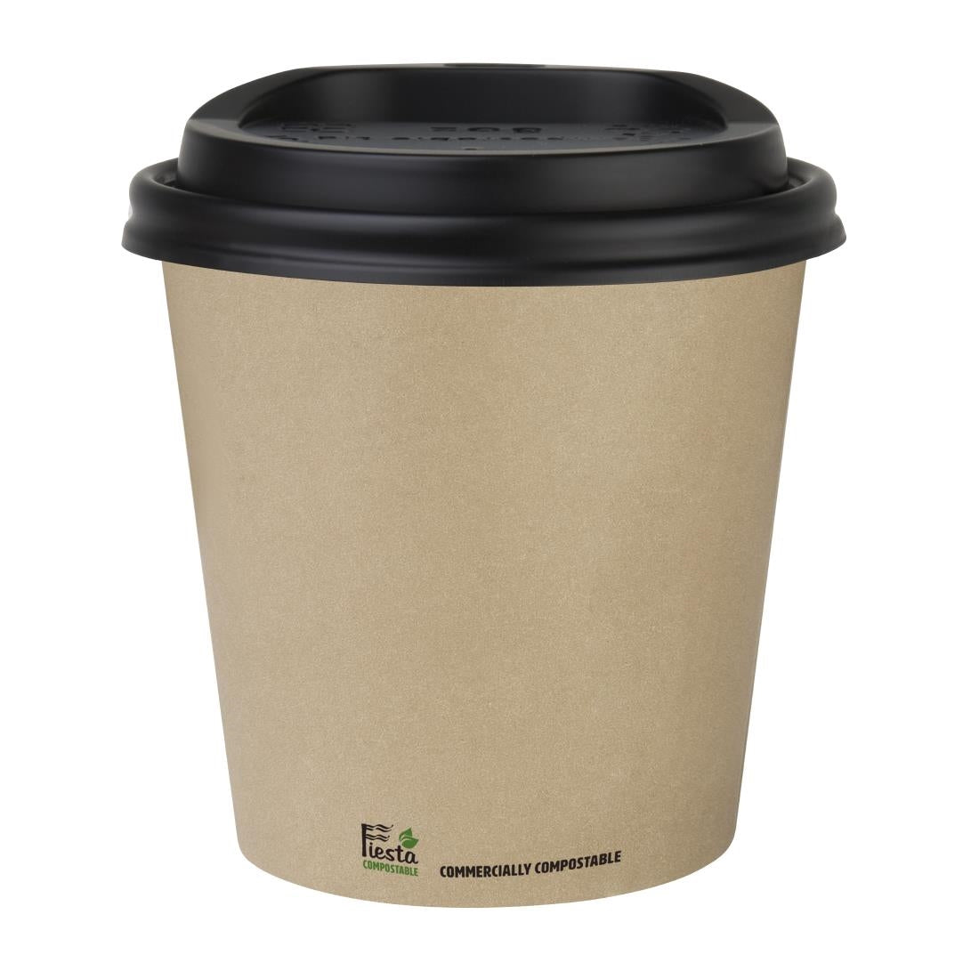 Fiesta Compostable Espresso Cups Single Wall 114ml (Pack of 1000) - CZ875 Disposable Cups Fiesta Compostable   