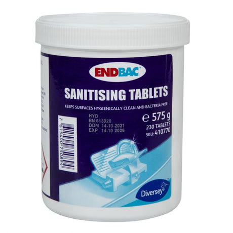 Endbac Sanitising Tablets (Pack of 230) - CX847  Diversey   