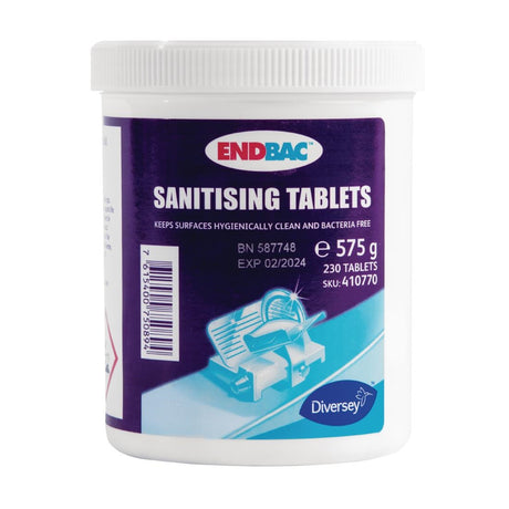 Endbac Sanitising Tablets (Pack of 230) - CX847  Diversey   