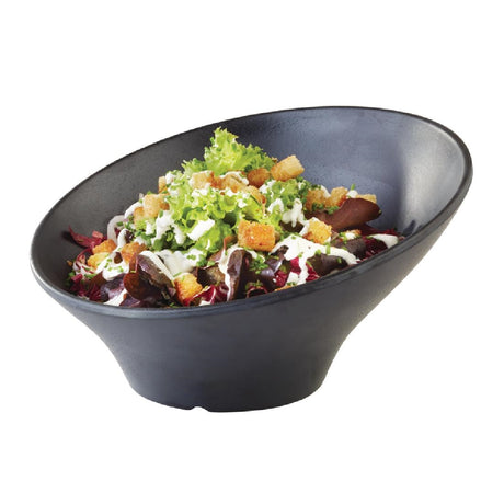 APS Zen Melamine Round Sloped Bowl Black 800ml - DA293 Bowls APS