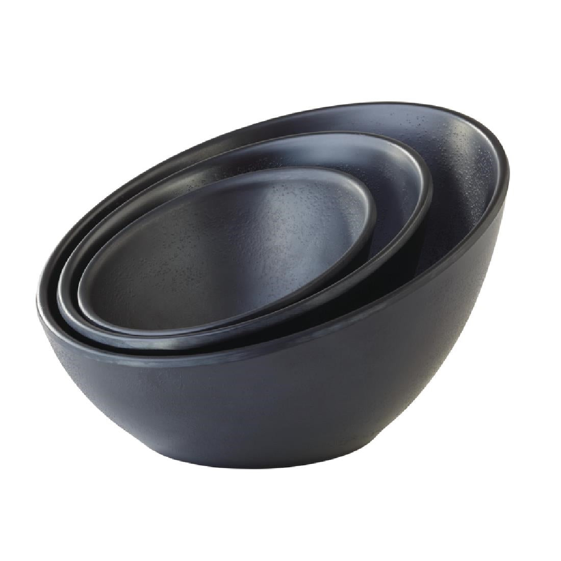 APS Zen Melamine Round Sloped Dipping Pot Black 80ml - DA295 Melamine and Polycarbonate APS   