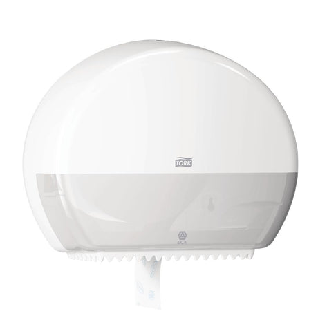 Tork Mini Jumbo Toilet Roll Dispenser White - DB463  Tork   