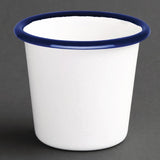 Olympia Enamel Sauce Cup White and Blue (Pack of 6) - DC383 Cups and Mugs Olympia