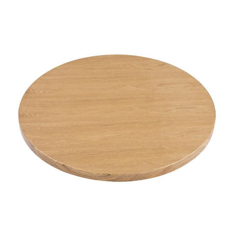 Bolero Pre-drilled Round Table Top Natural Ash Veneer 600mm - DC469 Wood Effect Table Tops Bolero   