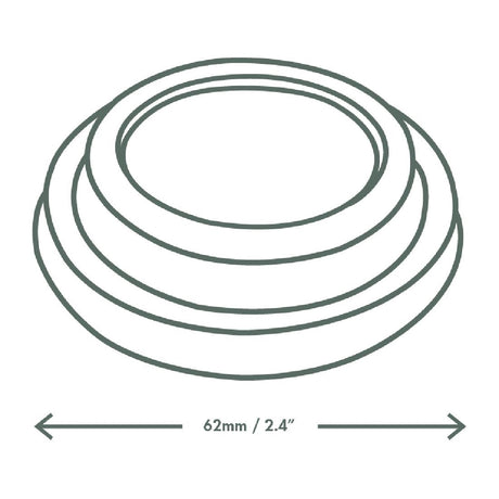 Vegware 62-Series CPLA Hot Cup Lid - 4oz (Case 2000) - DE144 Disposable Cups Vegware   