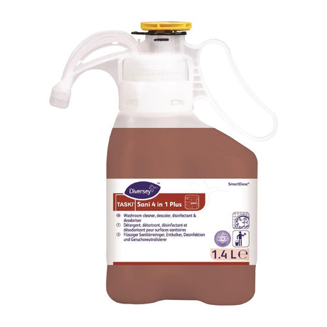 Diversey TASKI Sani 4-in-1 Plus SmartDose Washroom Cleaner Super Concentrate 1.4Ltr - DE378  Diversey   