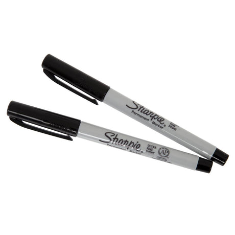 Sharpie Ultra Fine Permanent Marker Black (Pack of 2) - DE707  Sharpie   