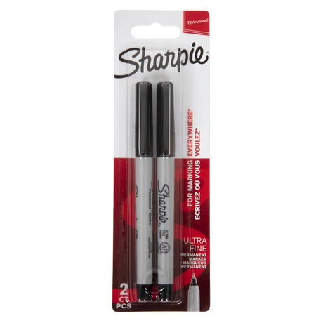 Sharpie Ultra Fine Permanent Marker Black (Pack of 2) - DE707  Sharpie   