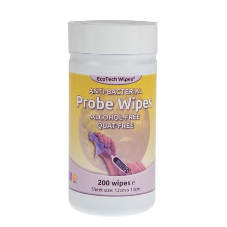 Alcohol-Free Quat-Free Food Probe Wipes (Pack of 200) - DE853  EcoTech   