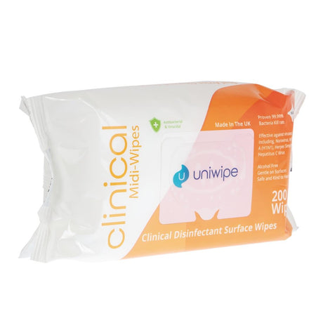 Uniwipe Clinical Disinfectant Surface Wipes (Pack of 200) - DF234  Uniwipe   