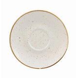 Churchill Stonecast Round Cappuccino Saucers Barley White 185mm - DK533 Churchill Super Vitrified Churchill   