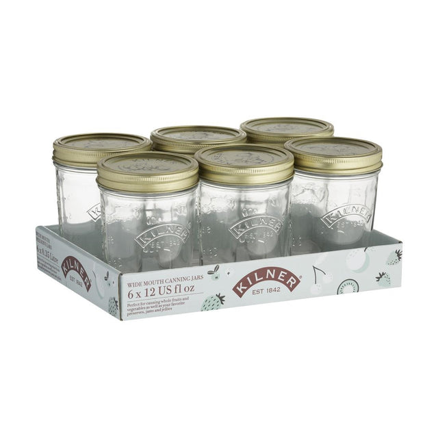 Kilner Wide Mouth 350ml Jar (Pack of 6) - DK792  Kilner   