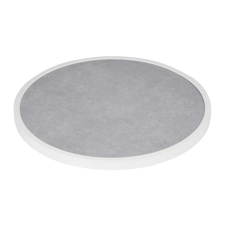 Bolero Fibre Glass Round Table Top Grey Stone Effect 580mm - DL485 Stone Effect Table Tops Bolero   