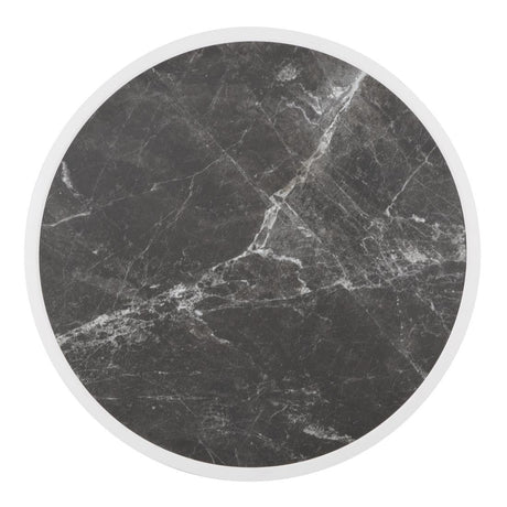 Bolero Fibre Glass Round Table Top Dark Granite Effect 580mm - DL487 Stone Effect Table Tops Bolero   