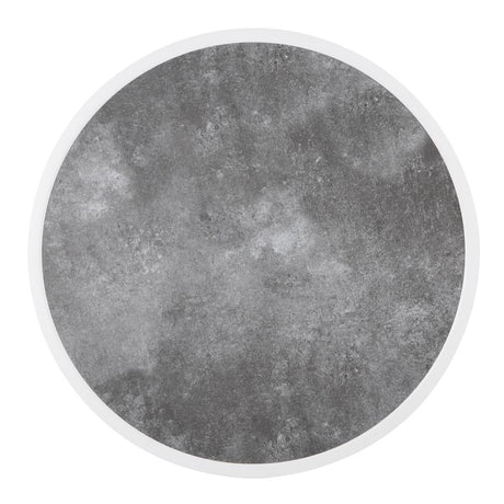 Bolero Fibre Glass Round Table Top Dark Stone Effect 580mm - DL488 Stone Effect Table Tops Bolero   