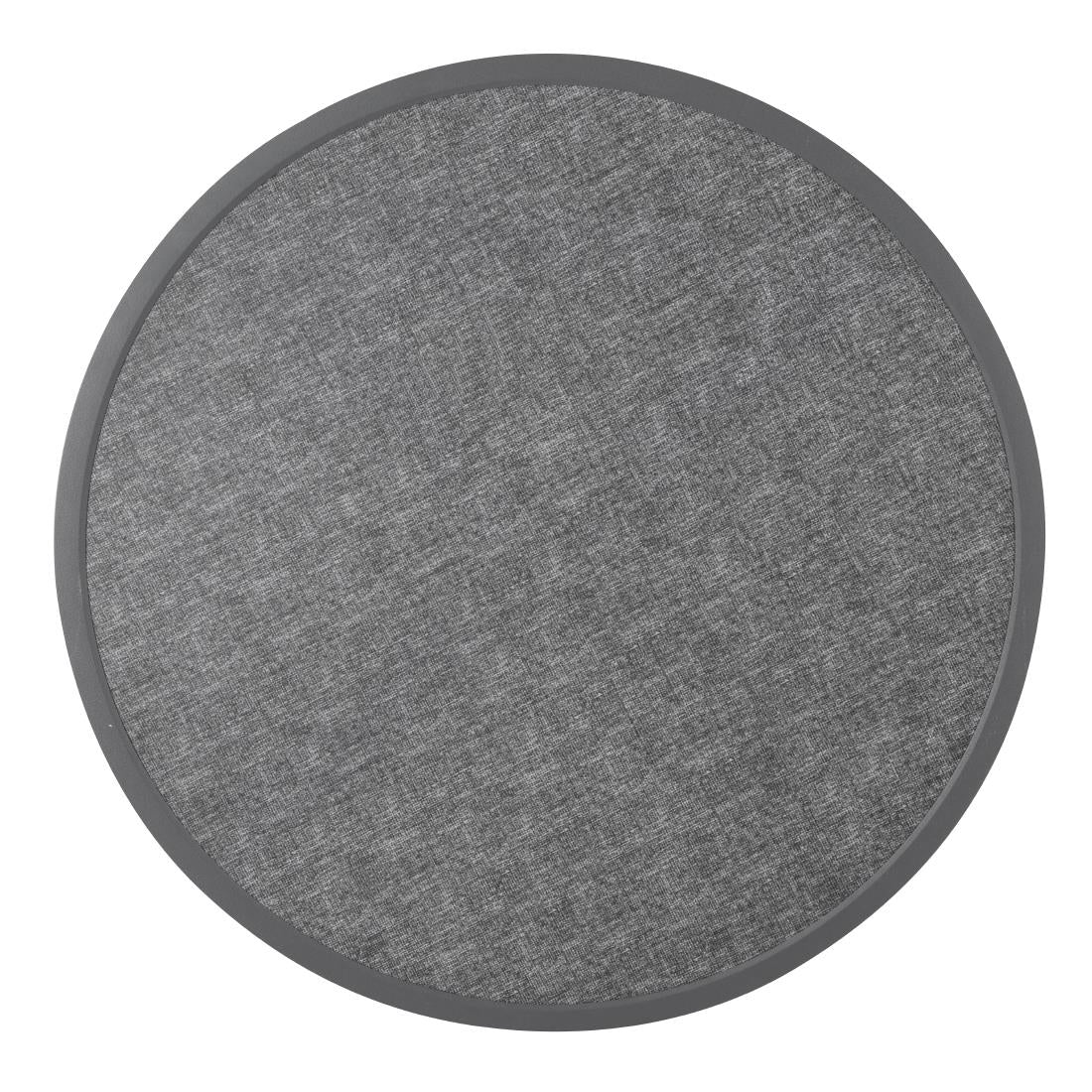 Bolero Fibre Glass Round Table Top Brushed Black 580mm - DL489 Stone Effect Table Tops Bolero   