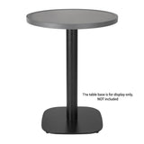 Bolero Fibre Glass Round Table Top Brushed Black 580mm - DL489 Stone Effect Table Tops Bolero   