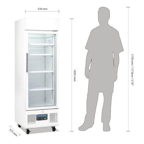 Polar Display Fridge 228 Ltr - DM075 Upright Single Door Bottle Coolers Polar   