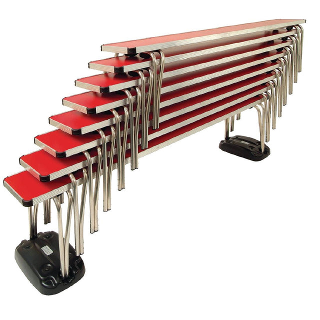 Gopak Contour Stacking Bench Red  6ft - DM950 Benches Gopak   