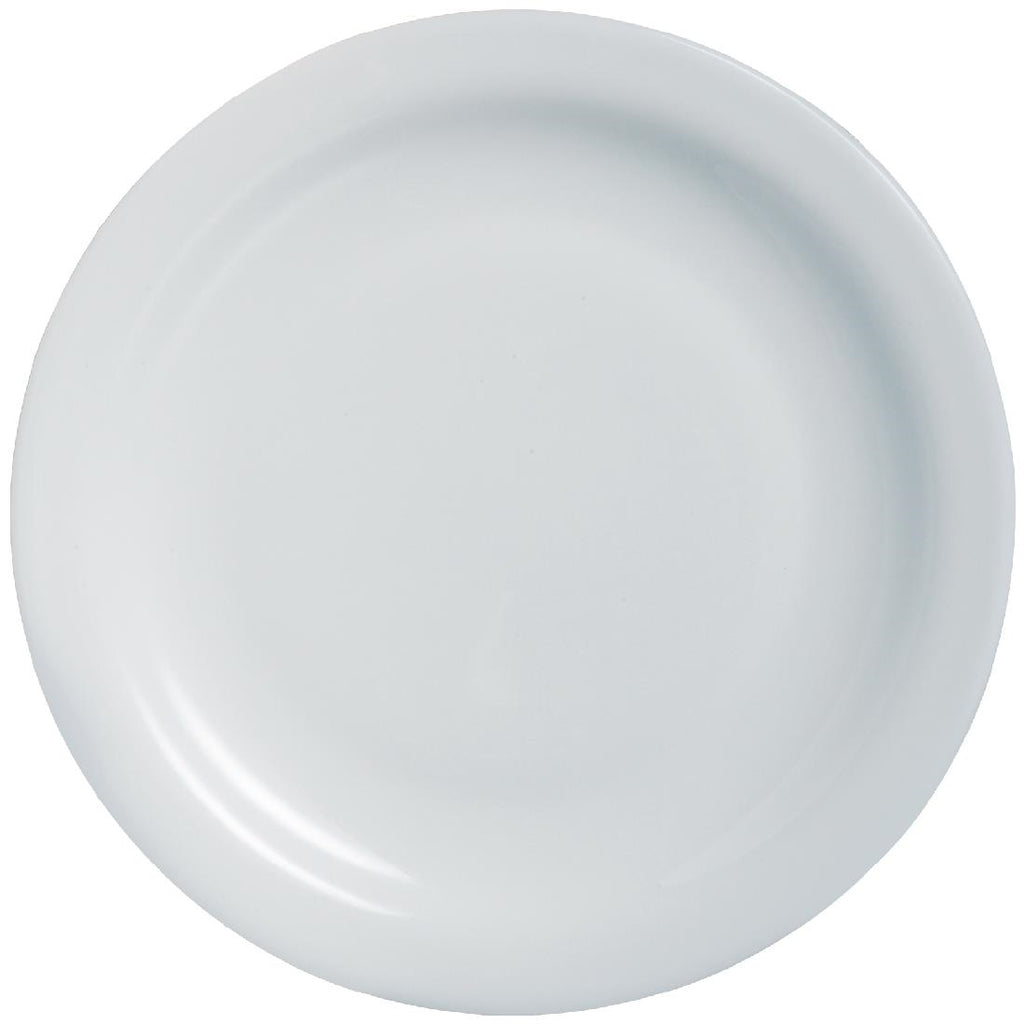 Arcoroc Opal Hoteliere Narrow Rim Plates 236mm (Pack of 6) - DP061 Arcoroc Crockery Arcoroc   