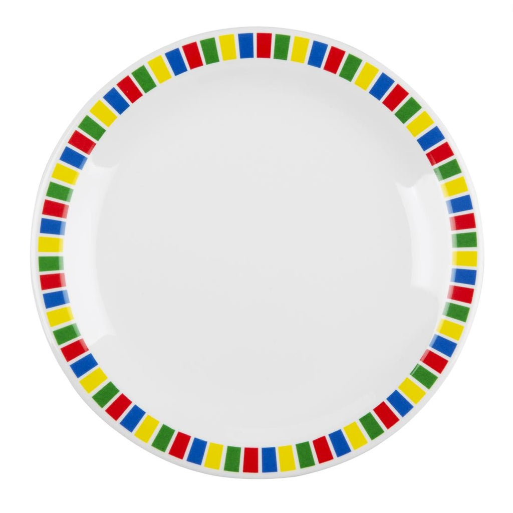 Olympia Kristallon Fairground Melamine Side Plates 160mm (Pack of 12) - DP980 Plates Olympia