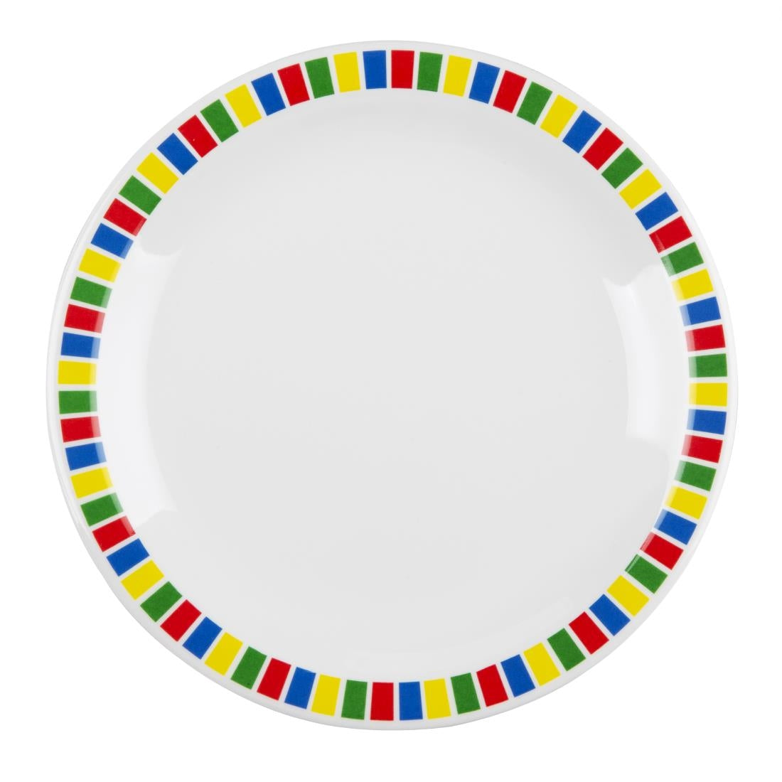 Olympia Kristallon Fairground Melamine Side Plates 160mm (Pack of 12) - DP980 Plates Olympia