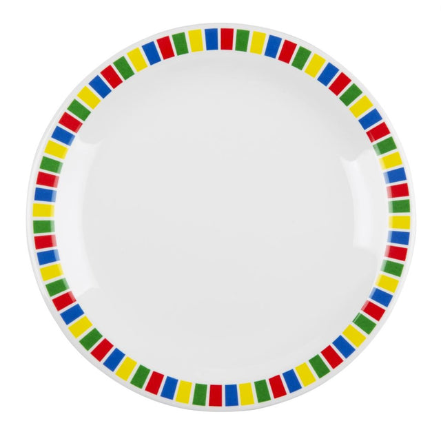 Olympia Kristallon Fairground Melamine Side Plates 160mm (Pack of 12) - DP980 Plates Olympia