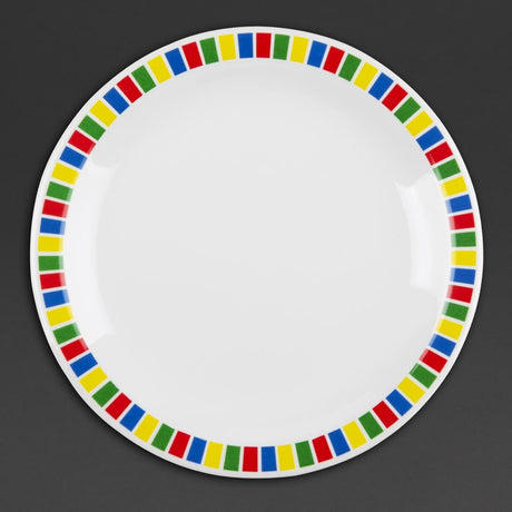 Olympia Kristallon Fairground Melamine Side Plates 160mm (Pack of 12) - DP980 Plates Olympia