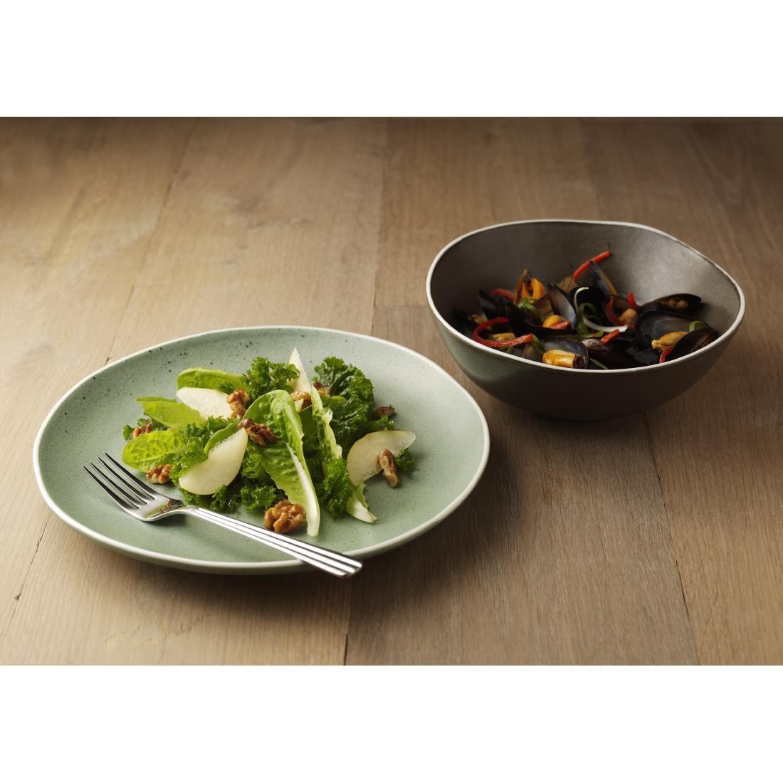 Olympia Chia Plates Green 270mm (Pack of 6) - DR800 Plates Olympia