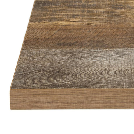 Bolero Pre-Drilled Square Table Top Urban Dark 600mm - DR821 Wood Effect Table Tops Bolero   