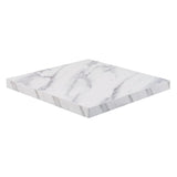 Bolero Pre-Drilled Square Table Top Marble Effect 600mm - DT444 Stone Effect Table Tops Bolero   