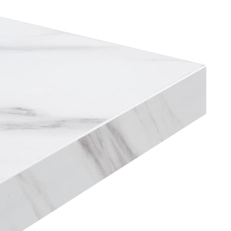 Bolero Pre-Drilled Square Table Top Marble Effect 600mm - DT444 Stone Effect Table Tops Bolero   