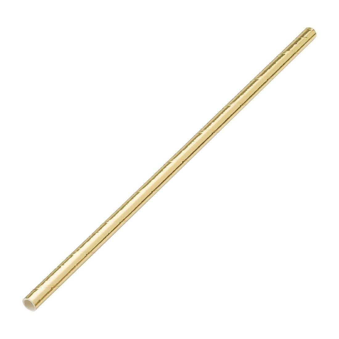 Utopia Biodegradable Paper Straws Gold (Pack of 250) - DW192  Utopia   