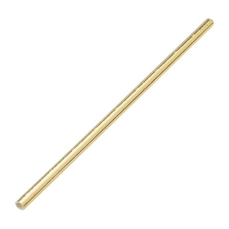 Utopia Biodegradable Paper Straws Gold (Pack of 250) - DW192  Utopia   